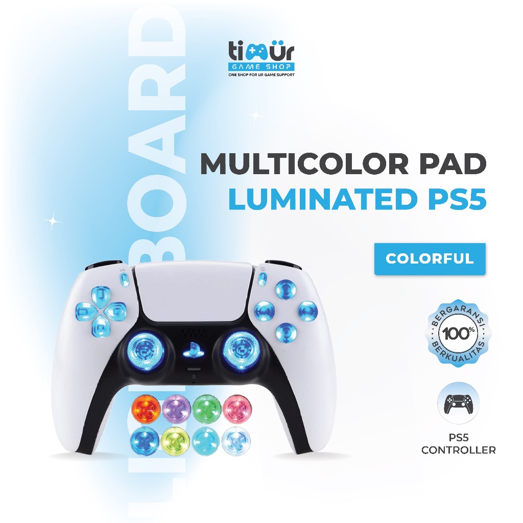 Luminated Multi Color LED RGB Pad Kit Mod Board With 8 Colors Stick Stik Controller DualSense PS5