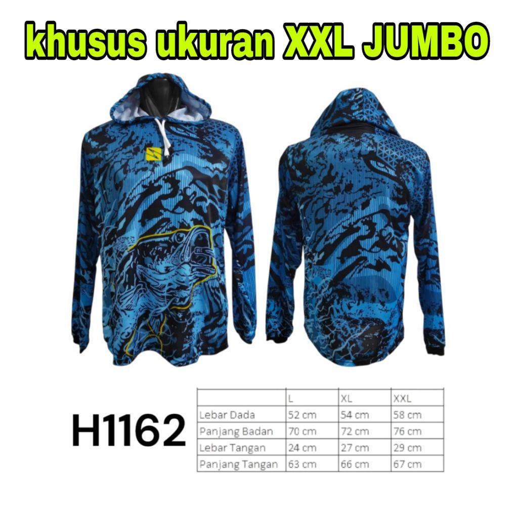 Baju Jersey Mancing Ukuran XXL JUMBO Kaos Jersey Mancing XXL JUMBO Lengan Panjang