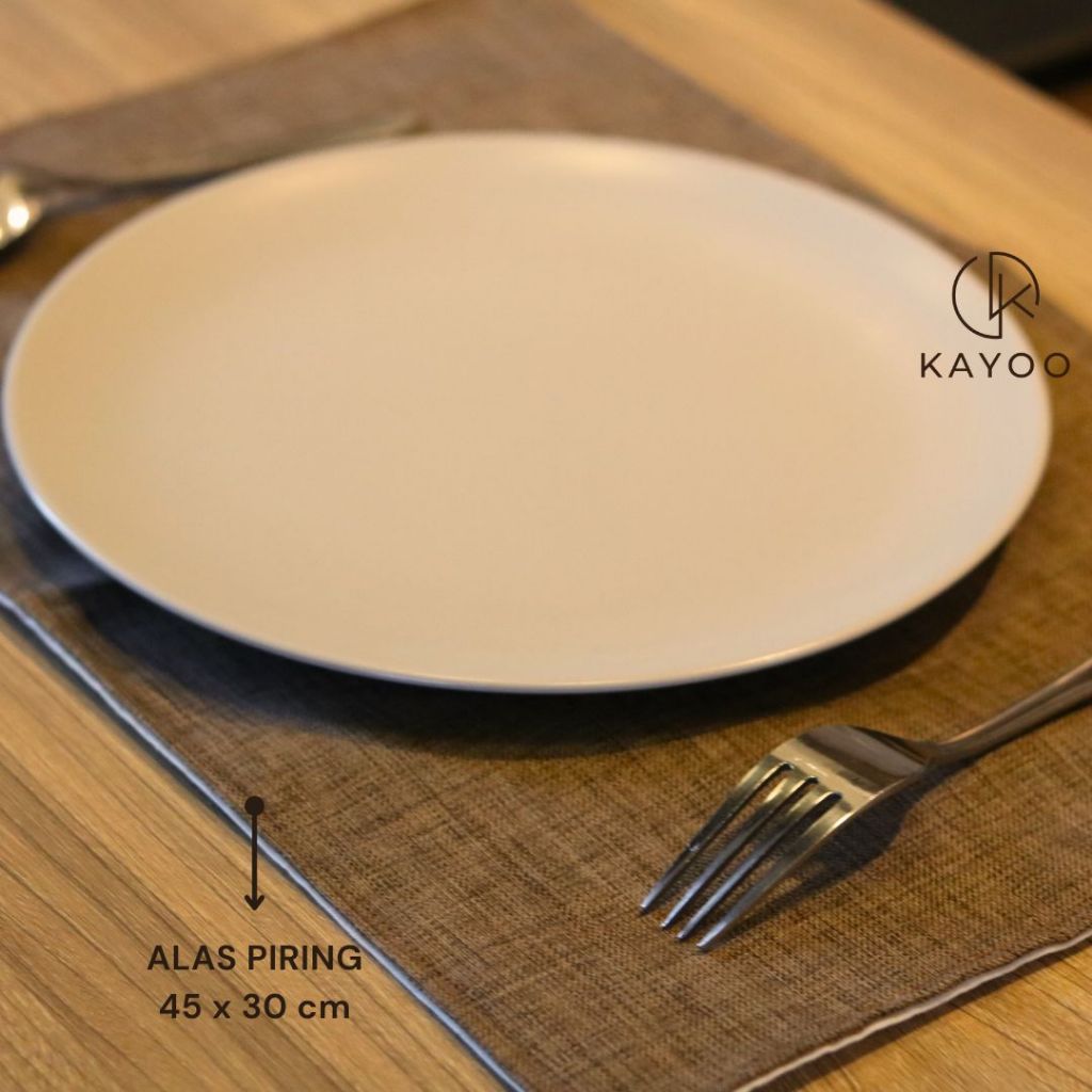 Alas Piring Polos Meja Makan Tahan Panas Tatakan Piring Tebal Anti Panas Tatakan Kain Placemate