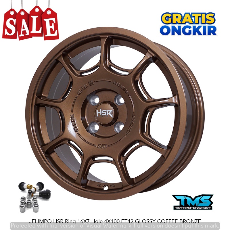 Velg Mobil HSR Jelimpo Ring 16 Tmpilan Sporty Untuk Honda Jazz Mobilio Brio