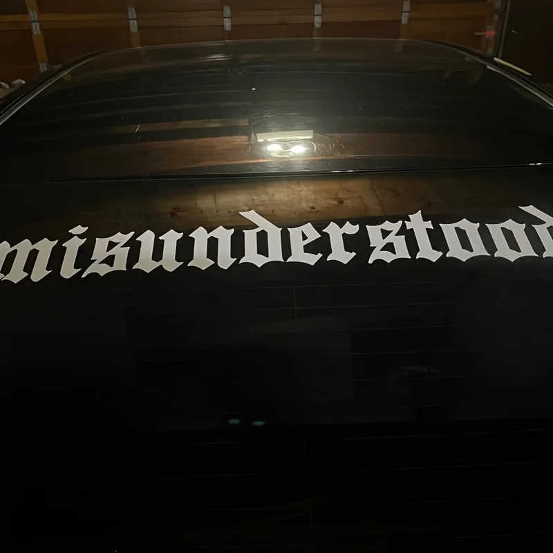 1 pc Stiker Mobil Huruf SALAH PAHAM Kaca Depan dan Belakang Stiker Vinyl Yang Dapat Dilepas Penutup 