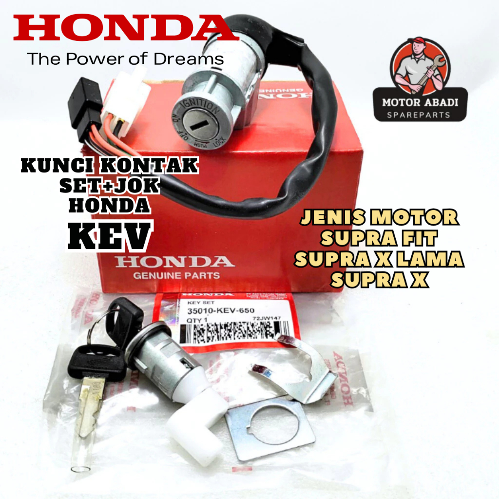 35010-KEV-650 ORIGINAL Kunci Kontak Set KEV Key Set Honda Supra Fit Supra X Supra Lama