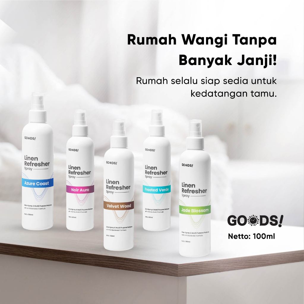 PARFUM LINEN SPRAY 100ML | LINEN REFRESHER SPRAY | PARFUM PARFUM SPREI | PARFUM TAHAN LAMA