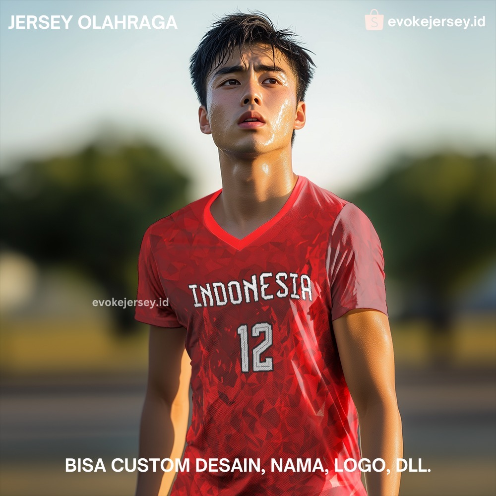 Kaos Jersey Basket Merah Motif Abstrak 147 - Jersey Olahraga Custom