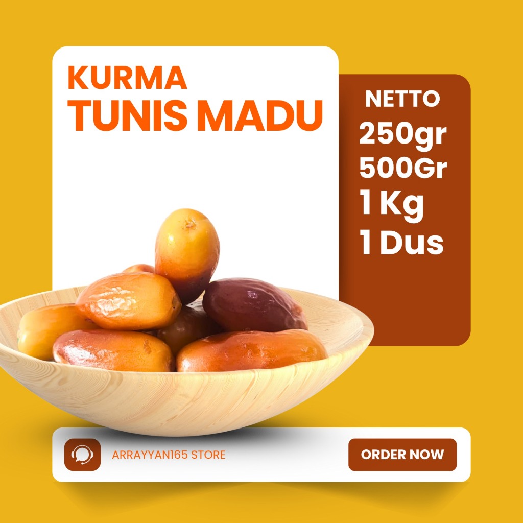 Kurma Tunisia Madu/Palm Fruit Non Tangkai/Kurma Madu 1 Kg