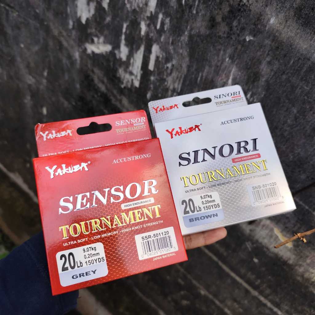 Senar Pancing Yakuza Tournament Sensor & Sinori Sensor Turnamen Sinori Kuat Tahan Gesek Kolam Harian