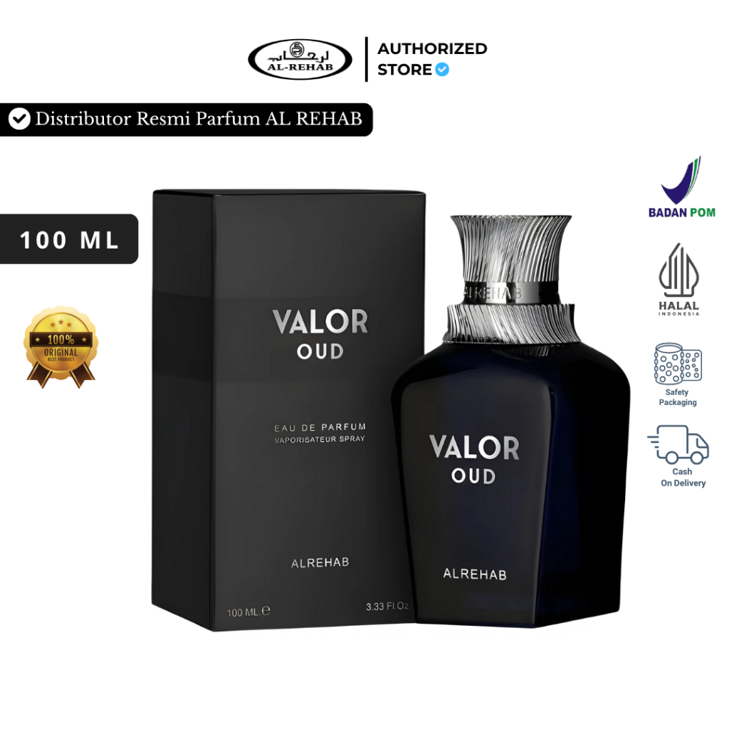 Al Rehab Perfume VALOR OUD Spray 100ml original AL REHAB PERFUMES | BPOM & ORIGINAL