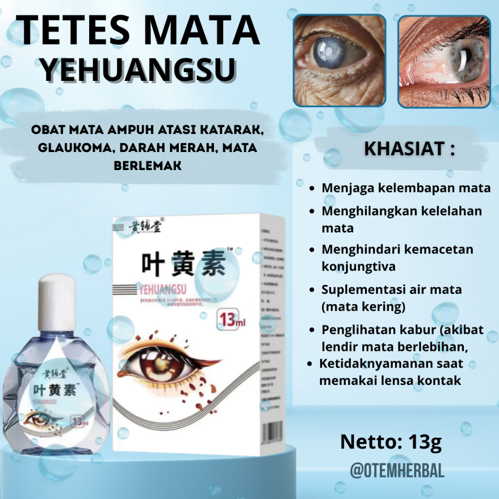 Original Lutein Blueberry Eye Drops 13ml Obat Mata Ampuh Atasi Katarak, Glaukoma, Darah Merah, Mata 