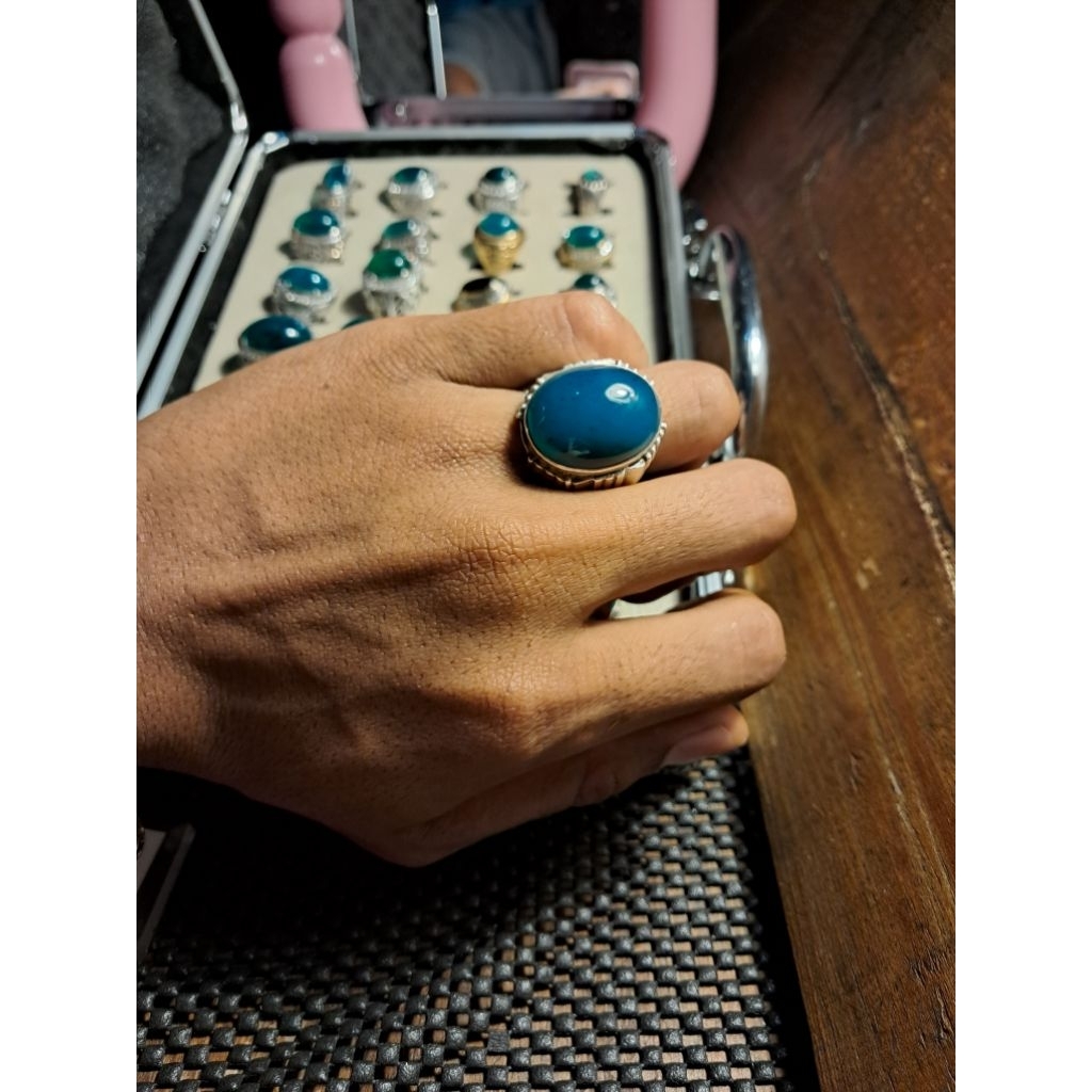 Bacan Doko Selasih 29x19x10mm Ring Perak