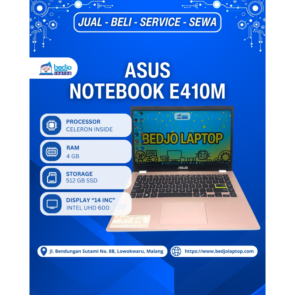 ASUS NOTEBOOK E410M Terbaik Di Kelasnya, Laptop Second Asus Ram 4gb, Laptop Asus Bekas Harga 2 Jutaa