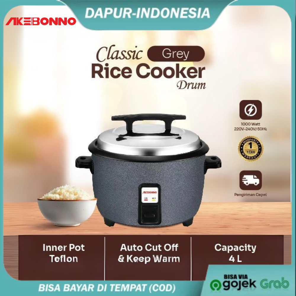 Rice Cooker Akebonno 4 Liter - 2000w | Penanak Nasi Listrik Jumbo