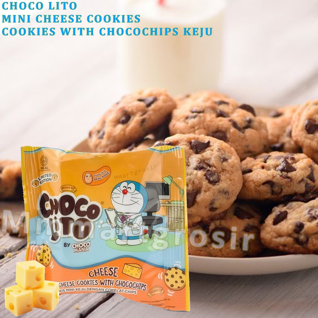 Choco Lito / Biskuit Cookies Chocochips Rasa Keju / Mini Cheese Cookies / 19gr
