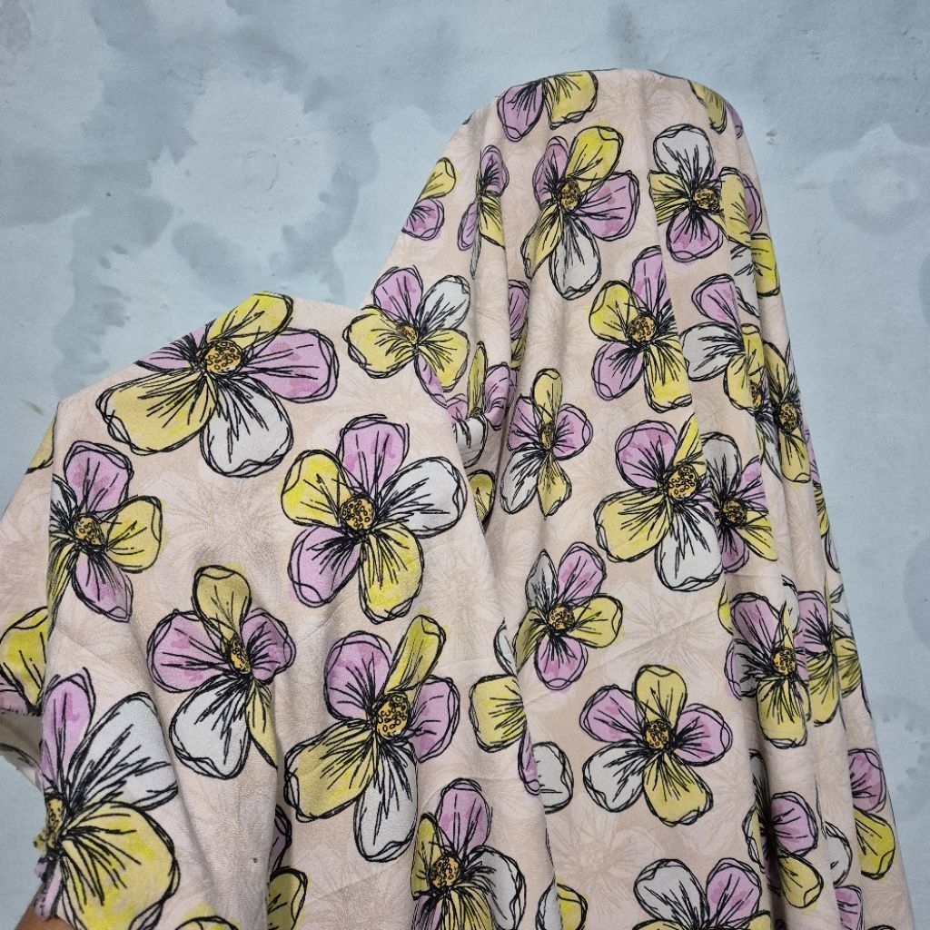 Kain Arabian Crepe Premium Motif - Kain Arabian Crepe Motif - Harga Tertera 0,5 Meter