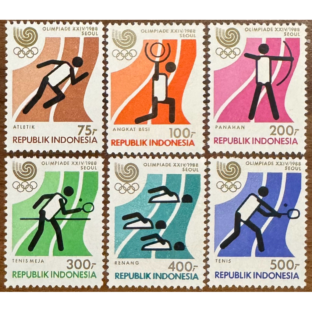 Prangko Kuno Set “Olimpiade XXIV/1988 Seoul” (Filateli)