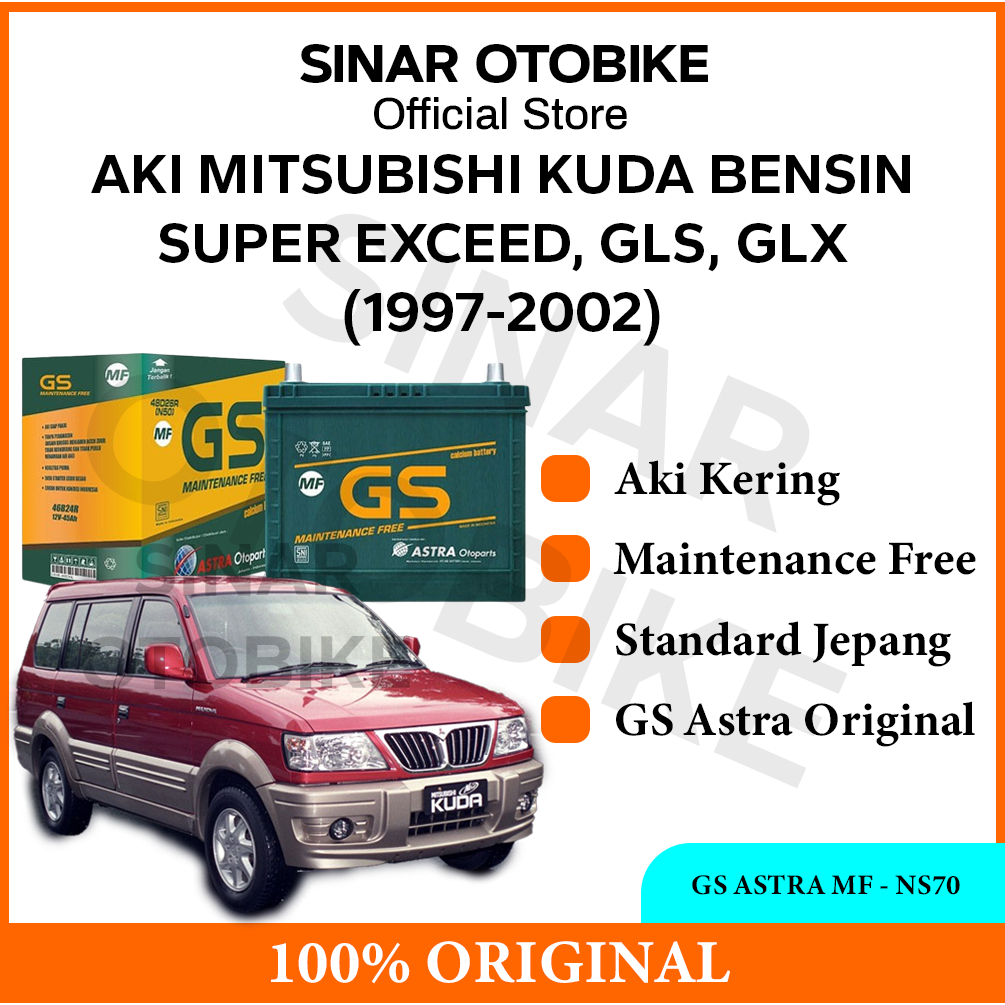 AKI MITSUBISHI KUDA DIESEL GS ASTRA MF KERING NS70 65AH
