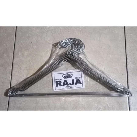 Hanger Gantungan Baju Dewasa/Hanger Kawat Raja Tebal isi 12 PCS