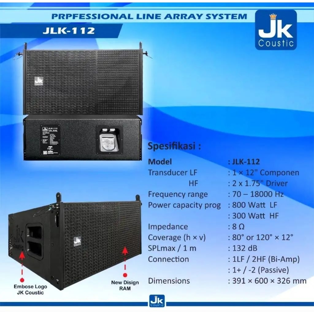 Line Array 12" JK Coustic JLK 112