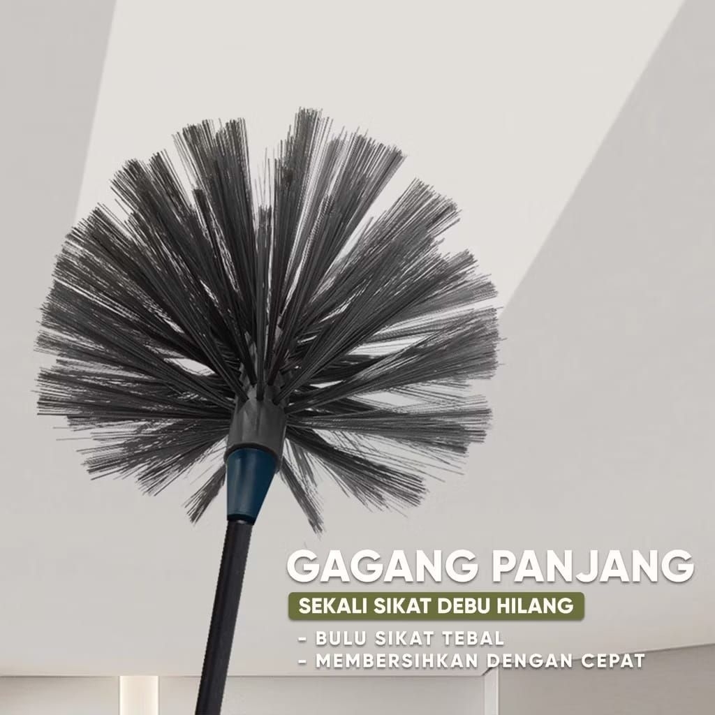 Sapu atap plafon gagang panjang pembersih debu serangga langit langit sikat atap
