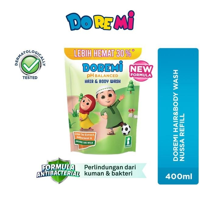 Doremi Hair & Body Wash Nussa Rara Refill 400ml