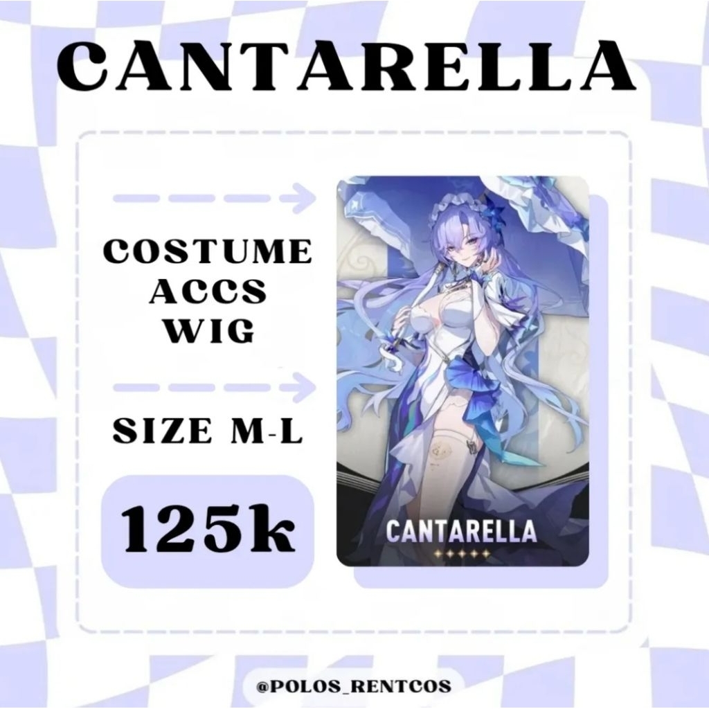 Sewa Cantarella Wuwa Rental Costume Cantarella Wuthering Waves Wig Cantarella