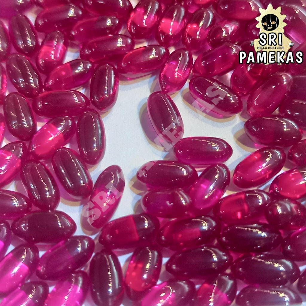 Imperial Jewelry Batu Permata Merah Delima Ruby Siam Rose Bangkok 9 Mohz Bentuk Butiran Beras