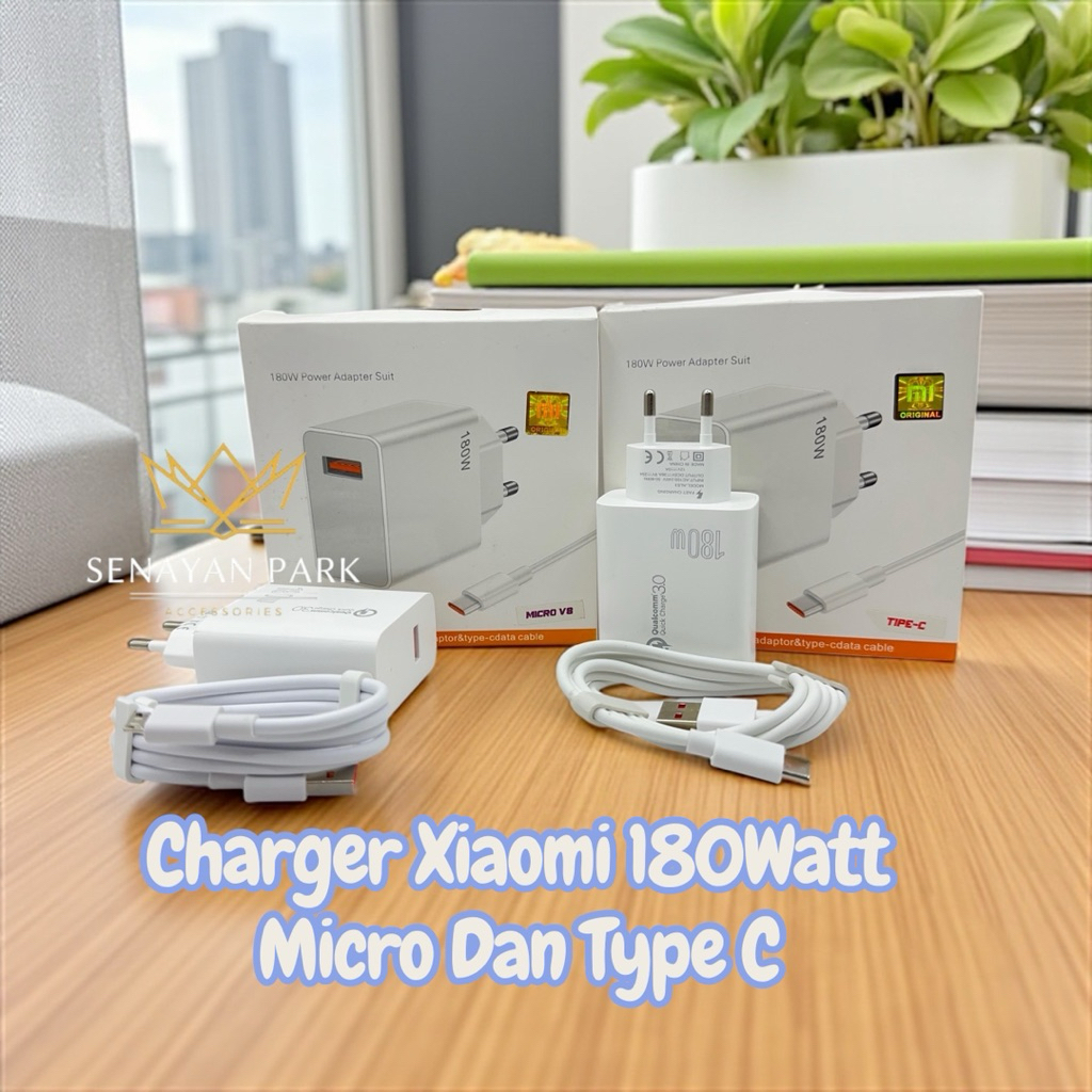 Charger Xiaomi 180watt Mix Fold2 5G Support FastCharging Type C Micro Android SmartPhone [SEN]