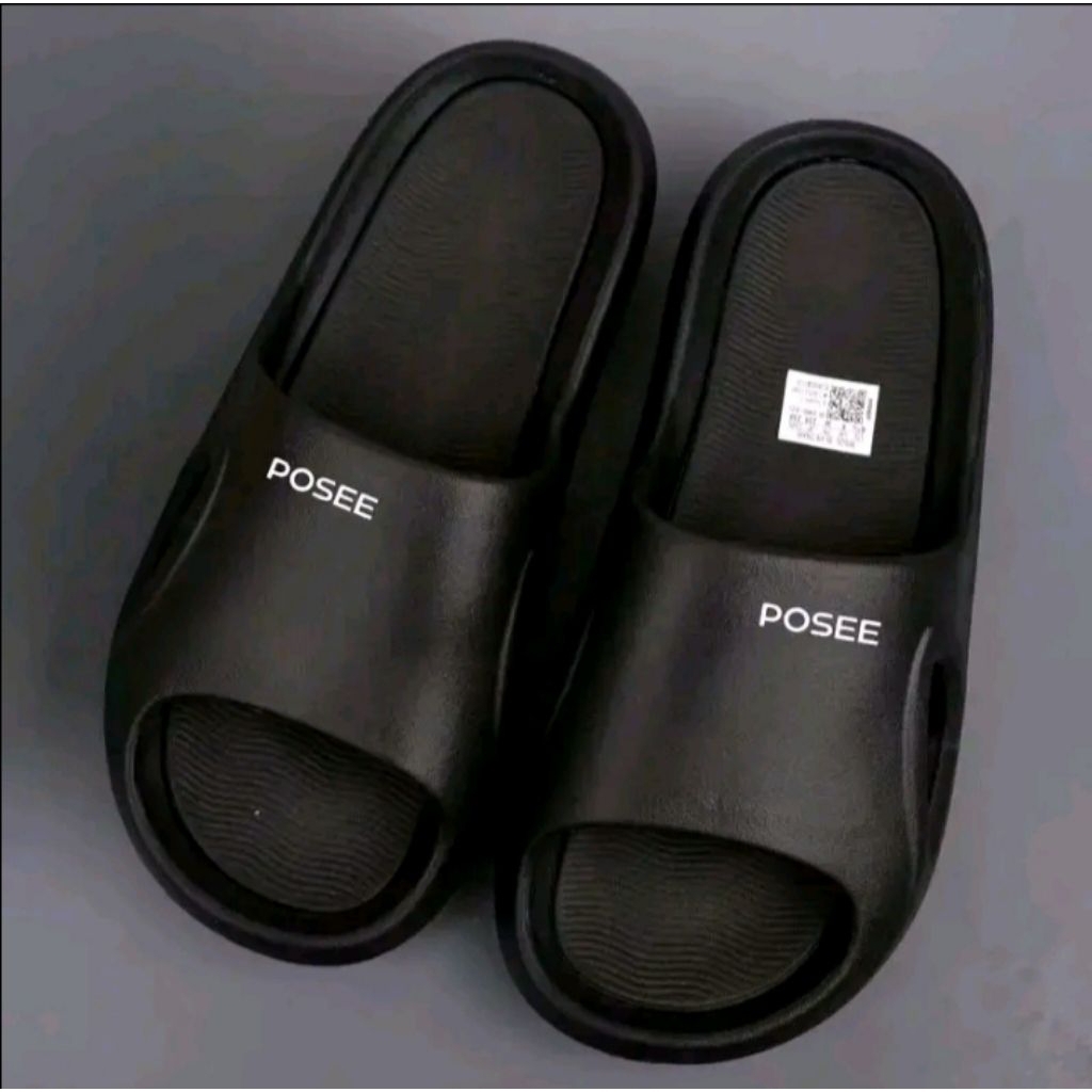 Sendal selop Posee original pria wanita full karet sendal slide slip-on Posee