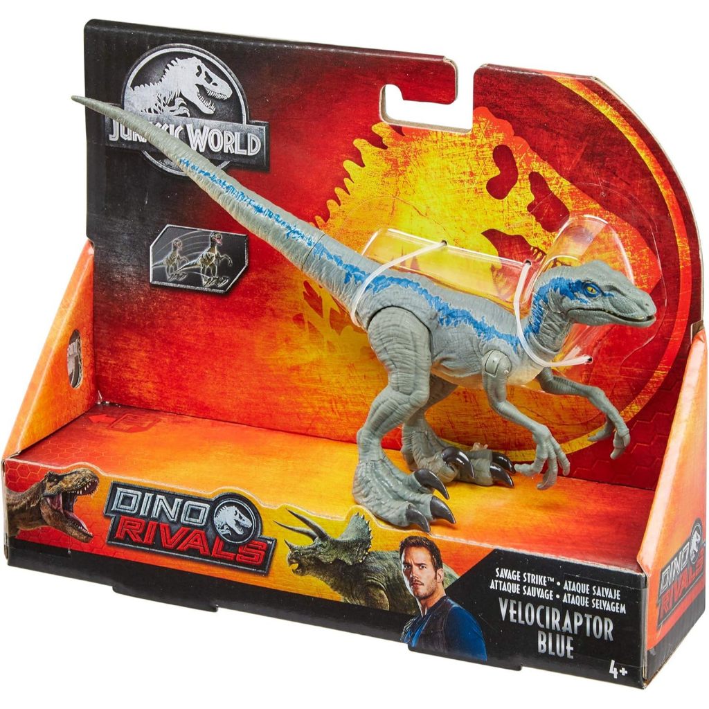 JURASSIC WORLD SAVAGE STRIKE Velociraptor Blue