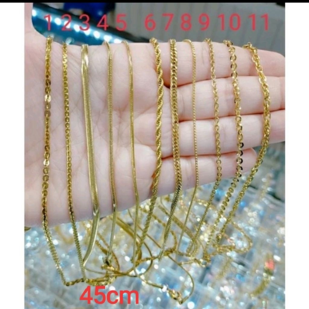 RANTAI KALUNG TITANIUM WARNA GOLD
