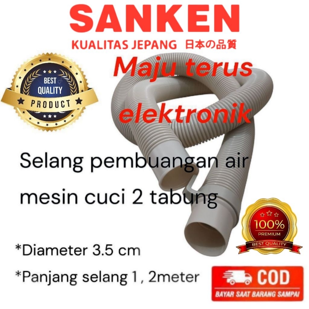 selang  pembuangan mesin cuci sanken original/selang mesin cuci sanken 2 tabung