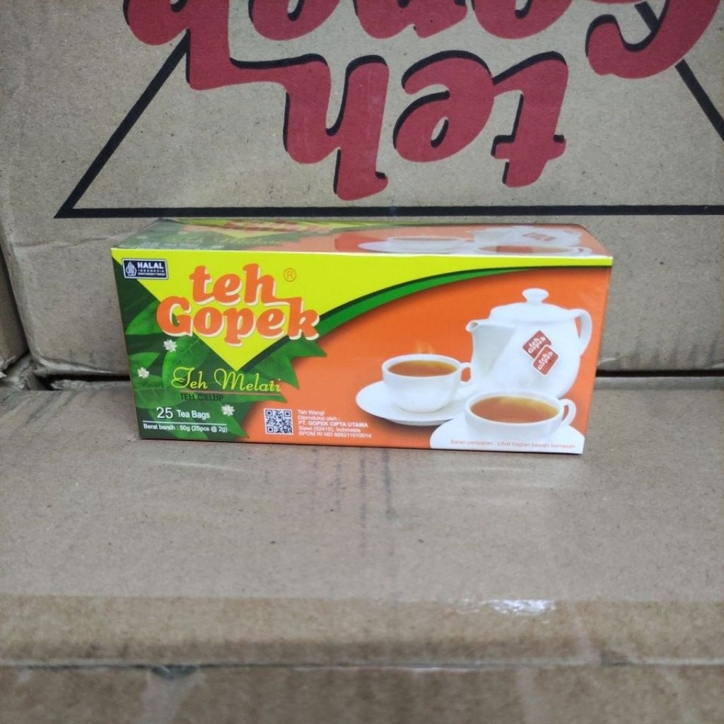 Teh gopek slawi bubuk versi celup jasmine tea
