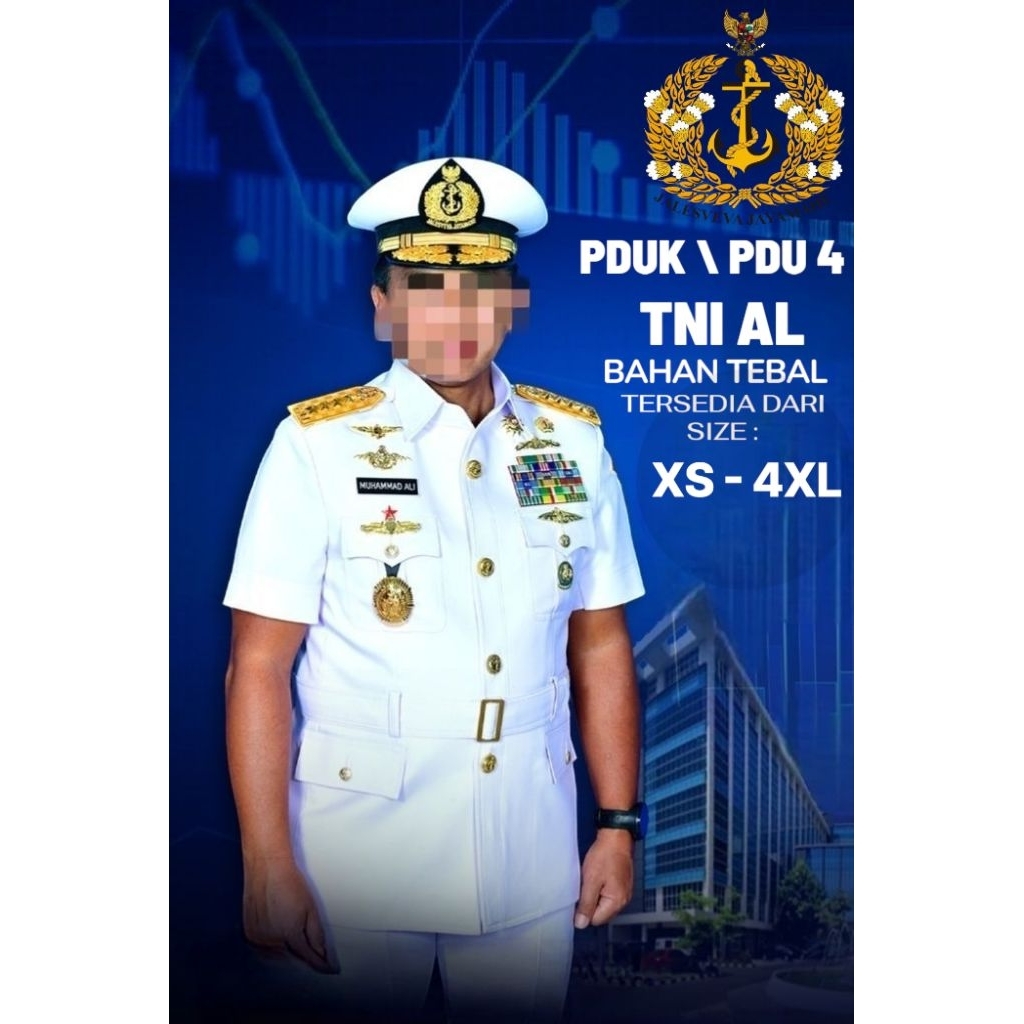 BAJU _SERAGAM PDUK TNI AL PDU 4 TNI AL(angkatan laut) PRIA DAN WANITA