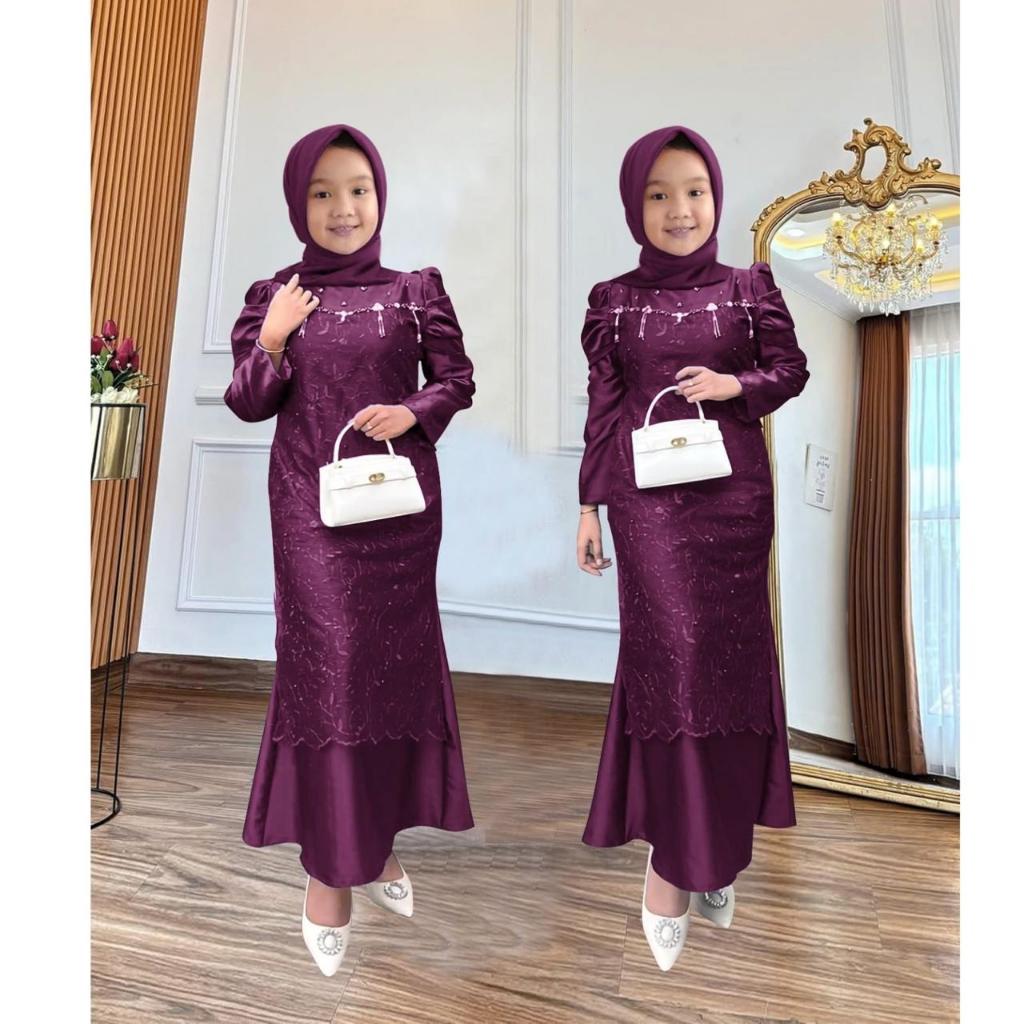 KID NADIRA (3-13THN) GAMIS BROKAT GAMIS ANAK GAUN ANAK DRESS ANAK GAMIS LEBARAN GAMIS PESTA GAUN MEW