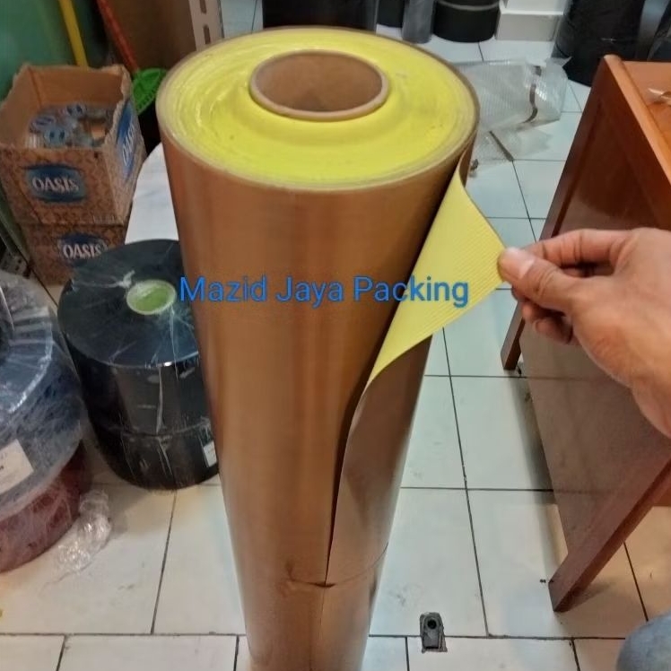 PTFE Glass Cloth/Kain Teflon Ptfe Tahan Panas 0.13mm ( Ada Lem )