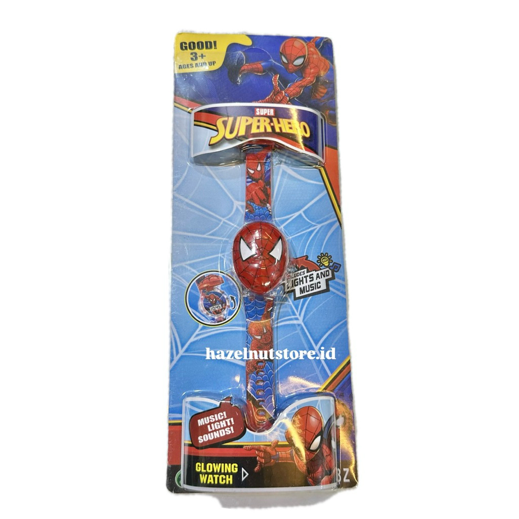 JAM DIGITAL ANAK SUPERHERO LAMPU DAN MUSIK