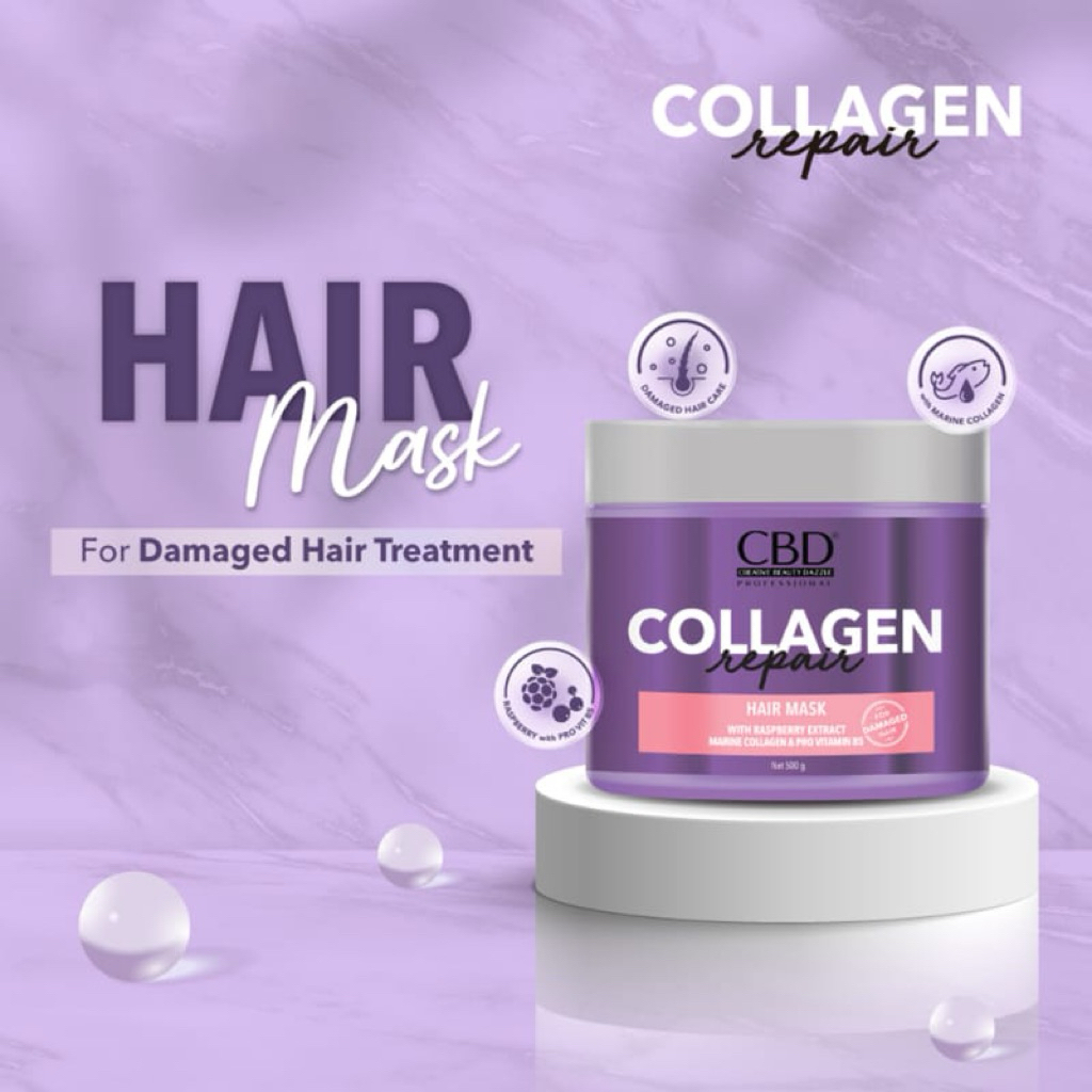 CBD Hair Mask Collagen Repair | CBD Masker Collagen | CBD Hairmask 500G