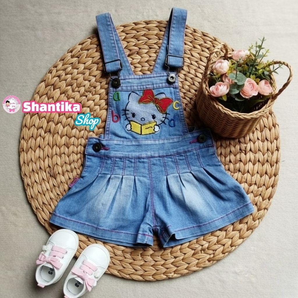 Preloved Jumpsuit Jp Overall Ol Jeans Denim Anak Perempuan 1-3 Tahun