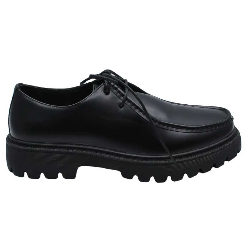 OXFORD BLACK Sepatu Kulit Pria Wanita Suede All Black Shoes Pantofel Pantofel Shoes moccasin shoe