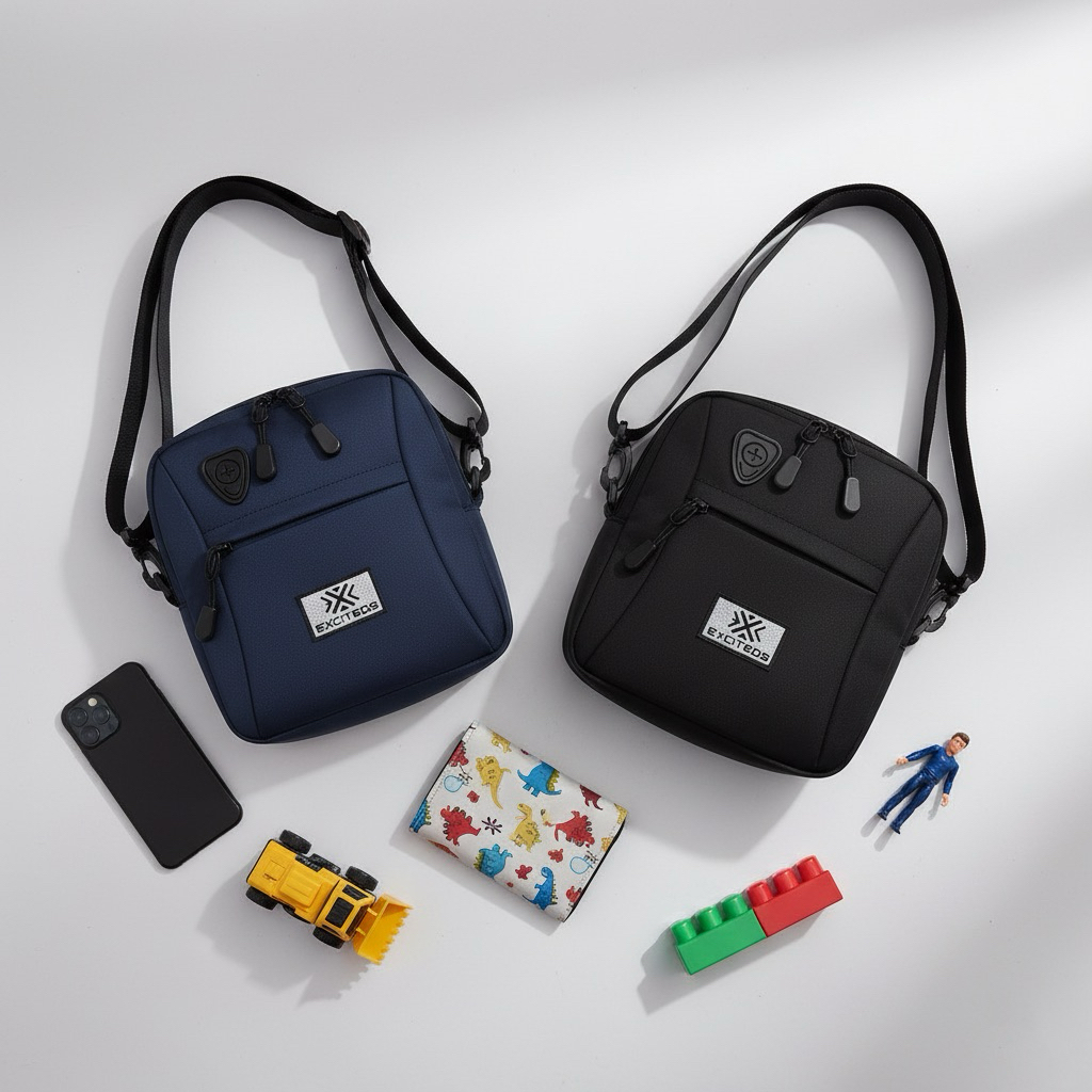 Tas Selempang Anak Laki-Laki Fashion Casual Crossbody Bag Polos Simple Anti Air