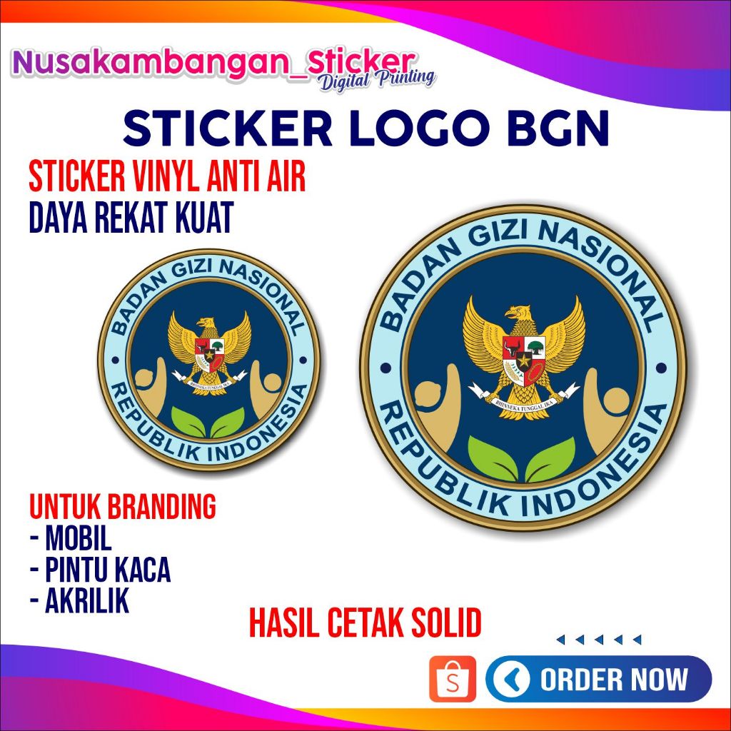 Sticker Logo BGN / Sticker Badan Gizi Nasional / Sticker SPPG stiker MBG