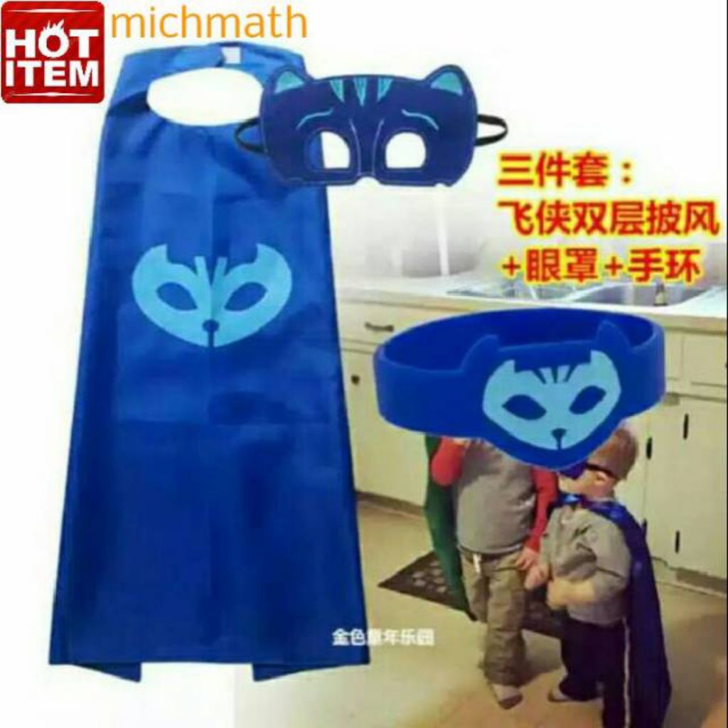 Mainan Anak Figure tv games toys film Jubah Topeng Gelang superhero disney pj mask catboy owlette ge