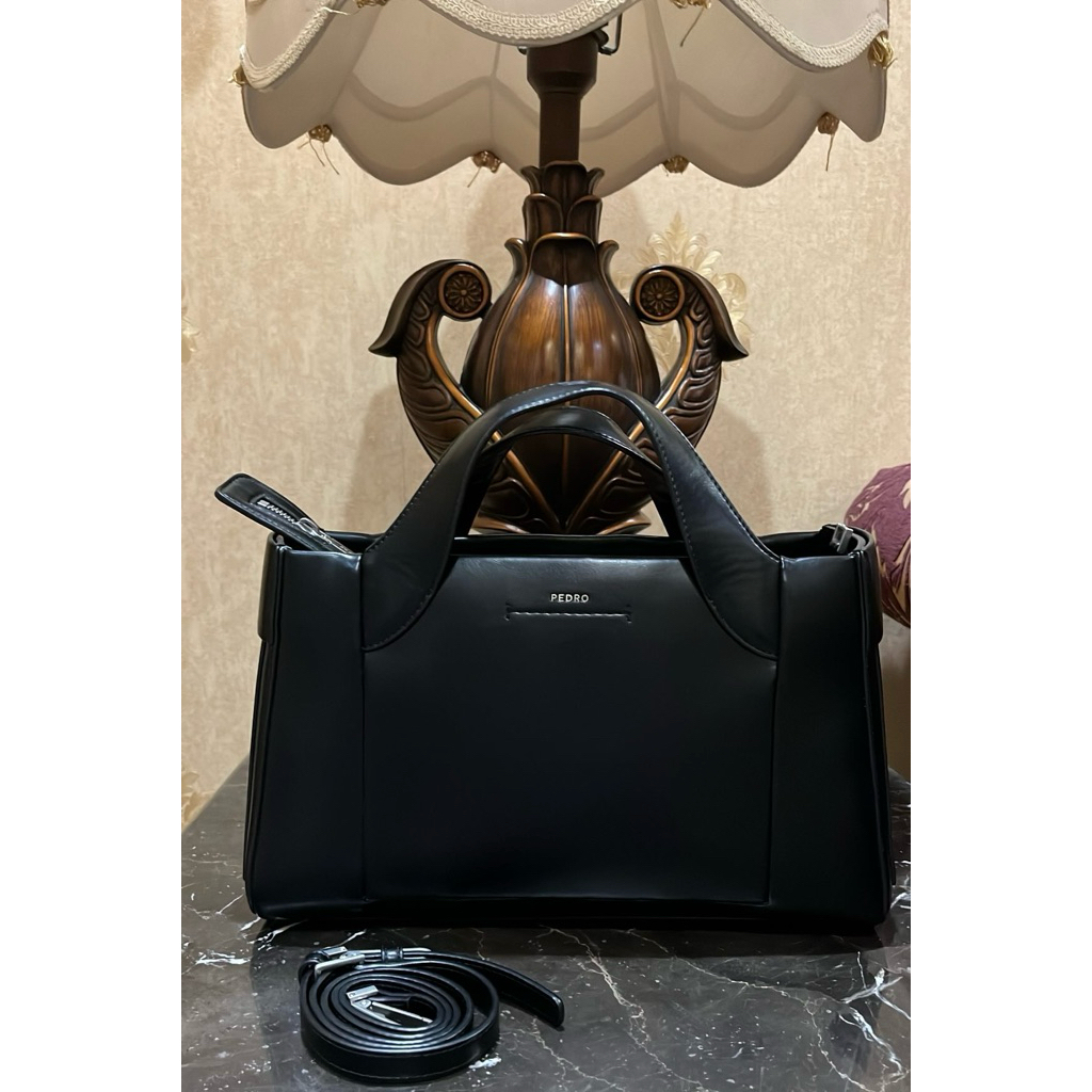 Pedro Simple Top Handle Bag - Black (100% Original Store)