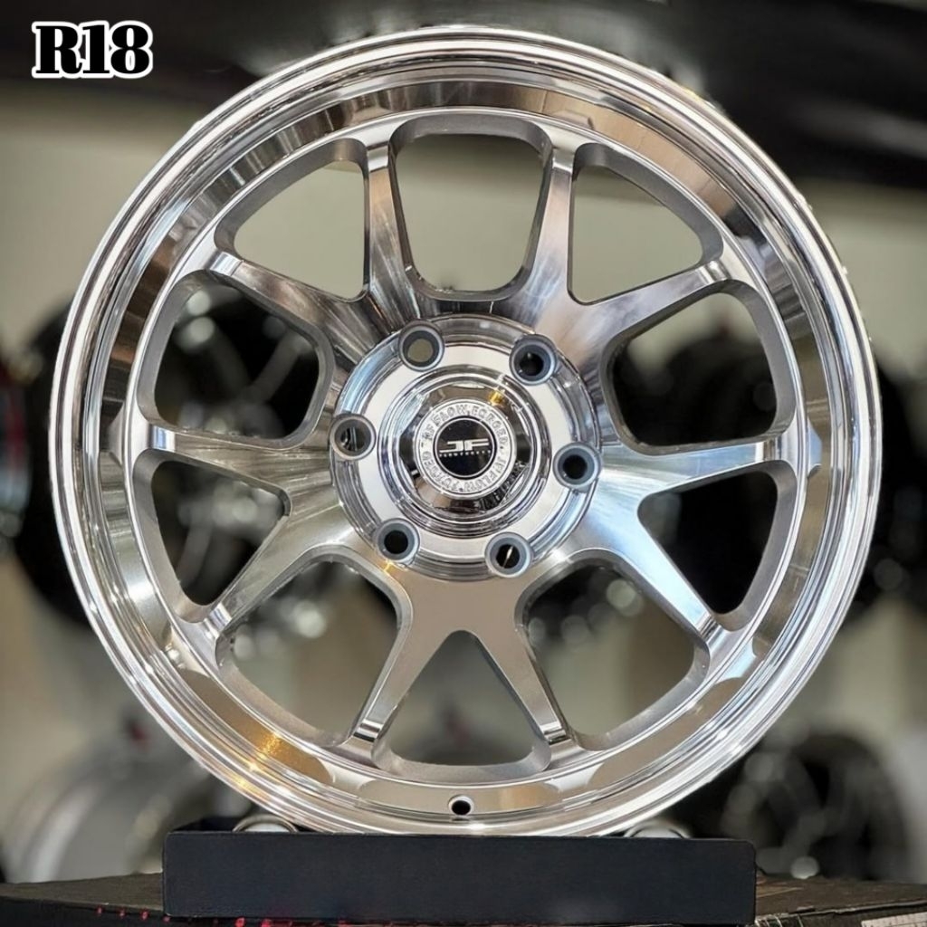 velg racing ring 18 JF LUXURY VENOM 6 FULL MIRROR velg mobil r18 Triton pajero fortuner hilux Ford e
