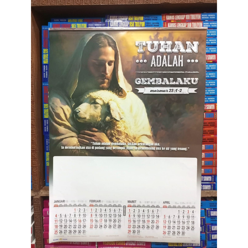 KALENDER DINDING WALL KALENDER CATURWULAN TAHUN 2026 MOTIF YESUS