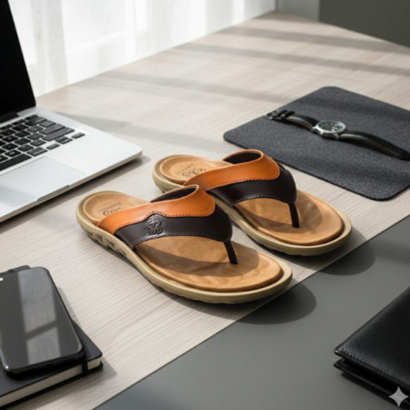 BARBATOS | Sandal Kulit Asli Pria | Sandal Jepit Kulit Pria | Sandal Pria Kulit Asli Jepit