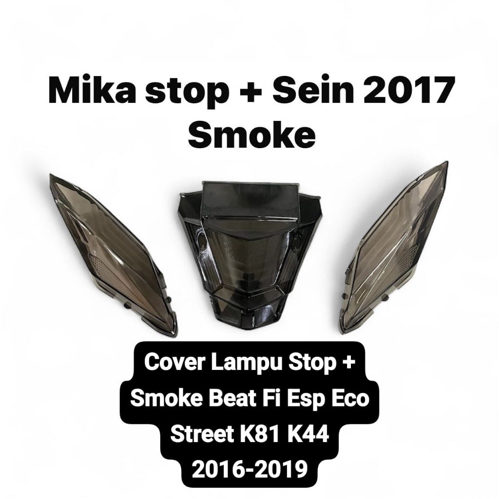 Mika Lampu Stop Rem Belakang + Mika Lampu Sein Belakang Beat 2017 Smoke