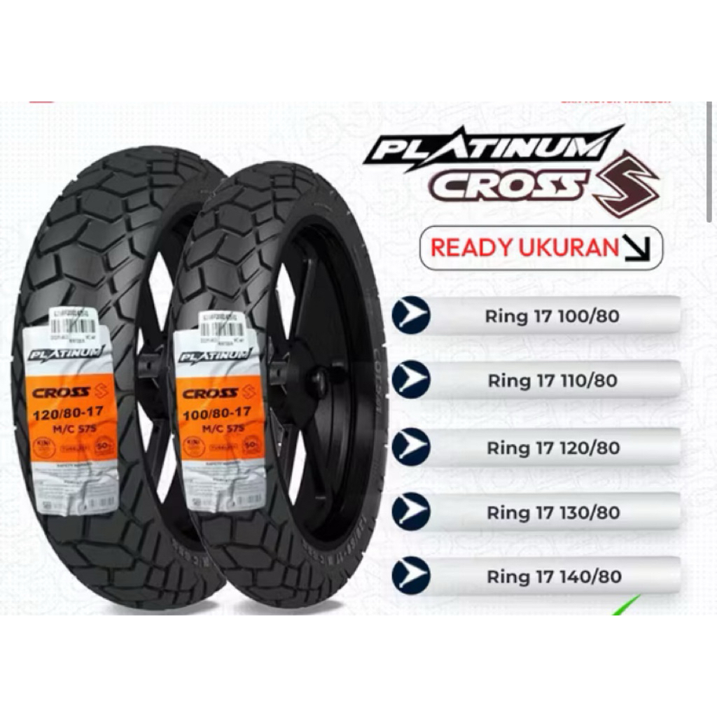 BAN LUAR CORSA CROSS S TUBELESS 80 90 17 100 80 17 110 80 17 120 80 17 130 80 17
