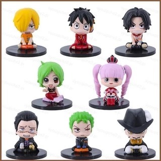 Action Figure One Piece LUFFY  NAMI SET 8PCS