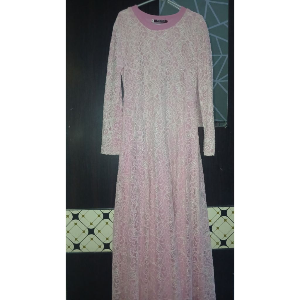 PL Gamis Brukat Wanita by Rizki Abadi Moslem Wear//Gamis Pesta Gamis Kondangan Gamis Modern//Gamis B