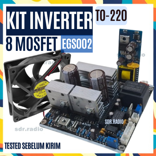 Kit inverter low frequency mini mosfet 8 mosfet TO220 Egs002 frekuensi 8 mOSFET to 220